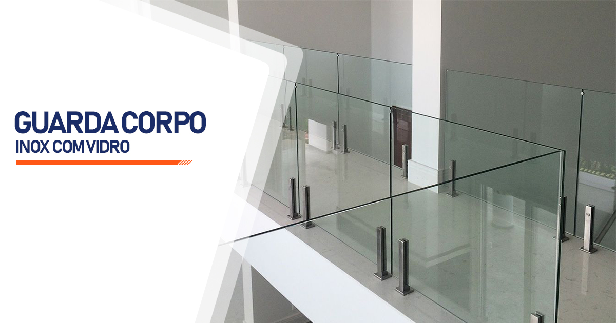 Guarda Corpo de Inox com Vidro  Uberlândia